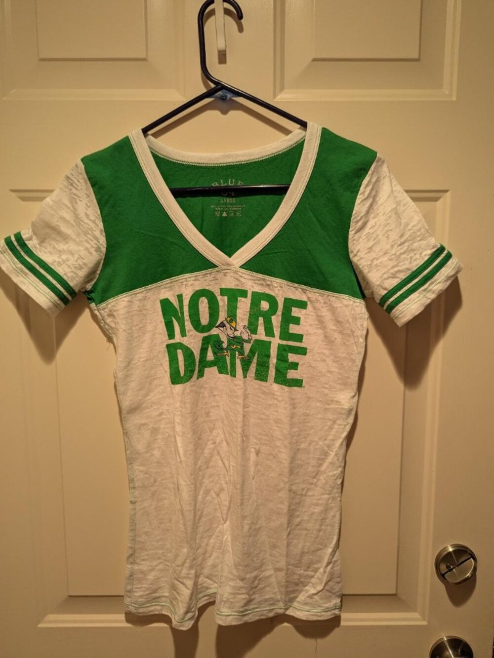 Women's V Neck Notre Dame Shirt